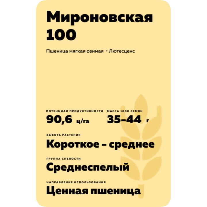 МИРОНОВСКАЯ 100