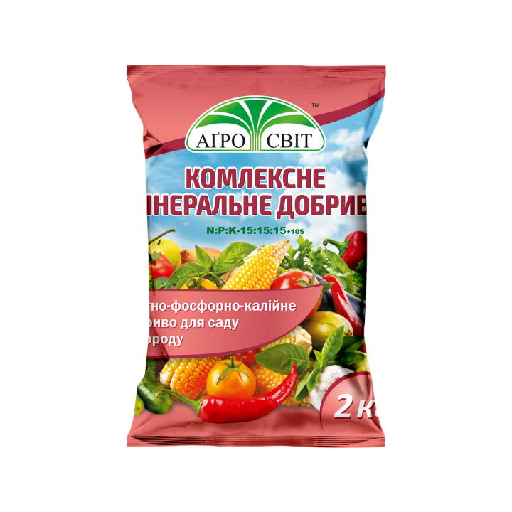 Добриво азотно-фосфорно-калійне марки 15:15:15, гр.
