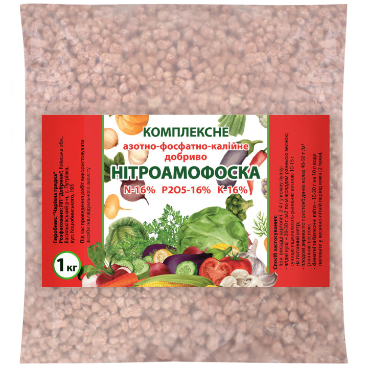 НИТРОАМОФОСКА ПОКРАШЕНОГО ГРАНУЛОМЕТРИЧНОГО СКОЛАДУ
